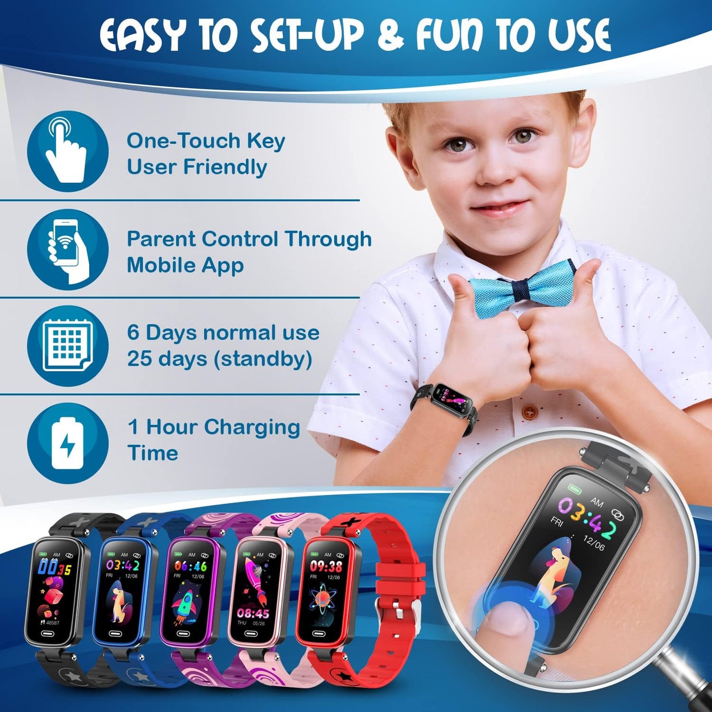 Kids Fitness Tracker for Age 5-16,2022 Upgraded Tracker Kids Watch,Waterproof Watch for Kids with Pedometer,Sleep Monitor & Calorie Counter,Fitness Watch for Kids Girls Boys Teen